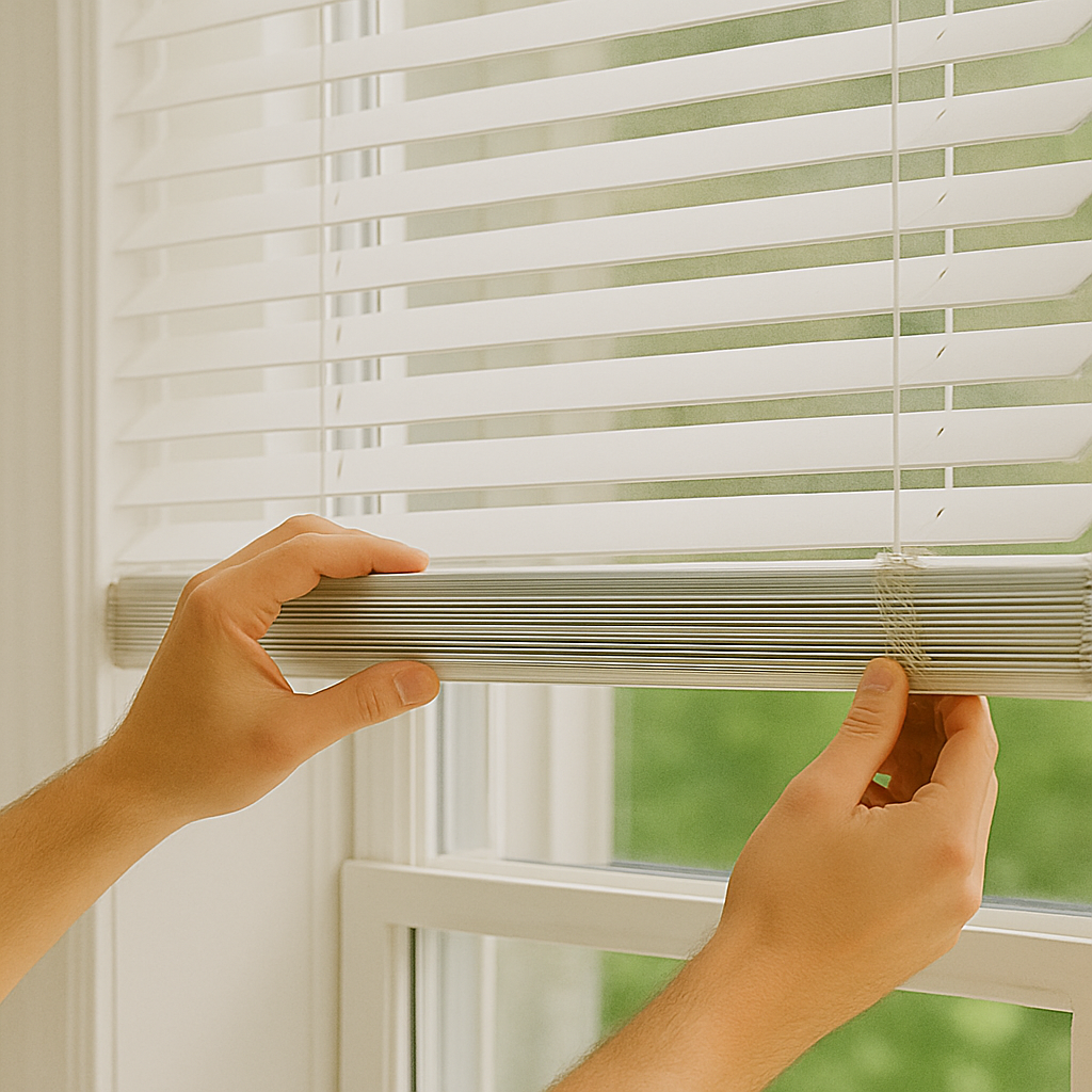 Window blinds installation by Affordable Handyman NWA in Rogers Arkansas