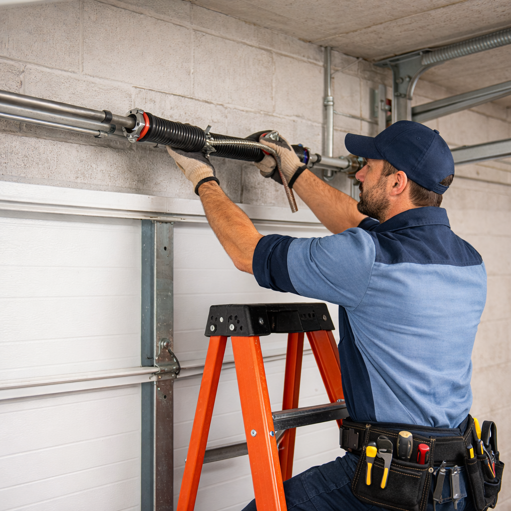 Garage door spring repair by Affordable Handyman NWA in Siloam Springs Arkansas