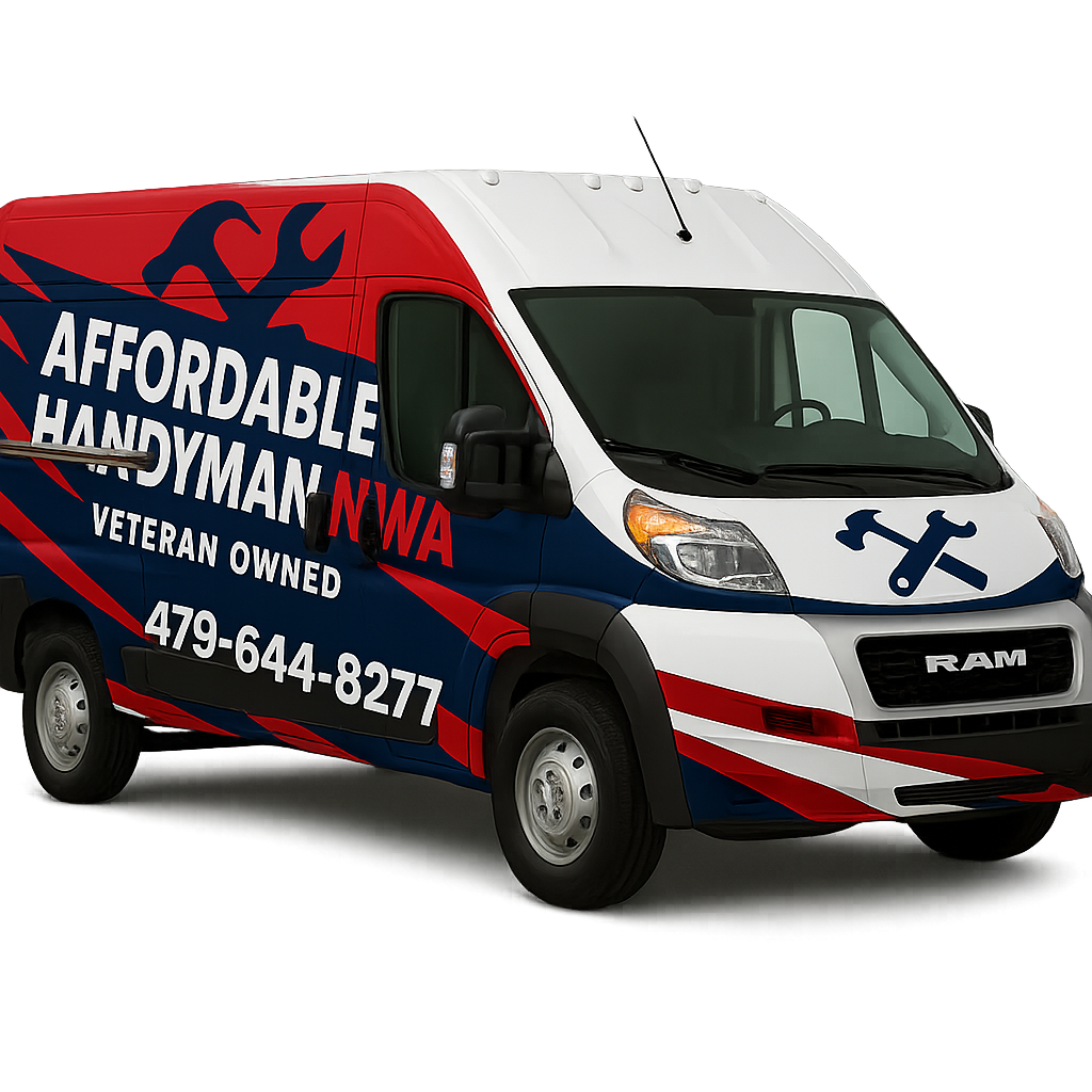 Affordable Handyman NWA service van in Northwest Arkansas
